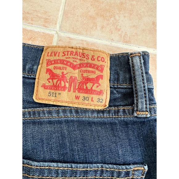 Levi's 511 Navy denim Men size‎ 30 x 32 - Picture 4 of 6